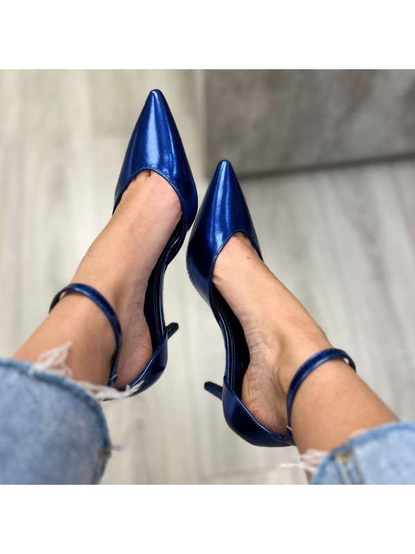 DECOLLETE' METALLIZZATO BLU