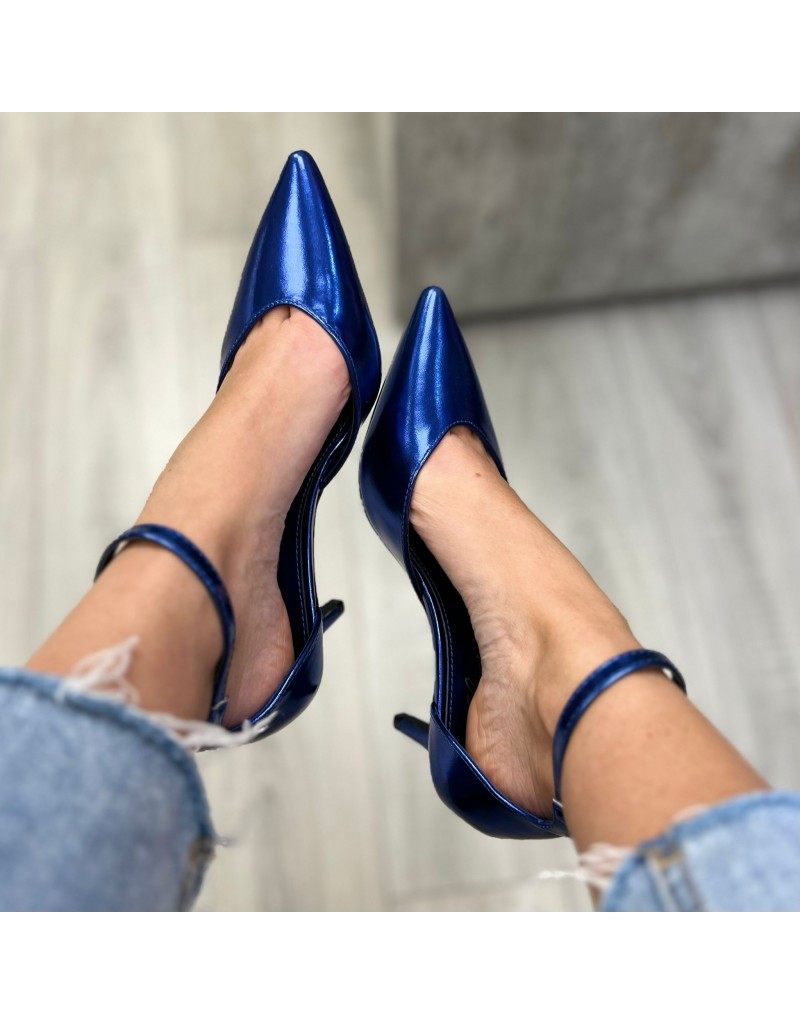 DECOLLETE' METALLIZZATO BLU