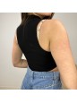 CROP TOP COSTINE NERO