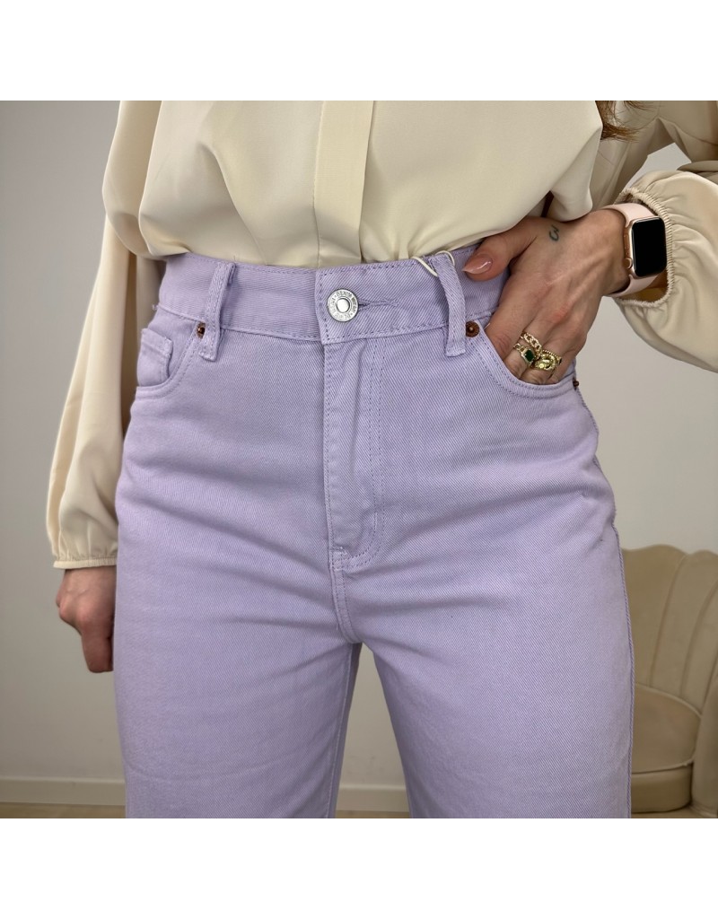JEANS COLOR WIDE LEG LILLA