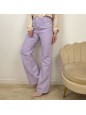 JEANS COLOR WIDE LEG LILLA