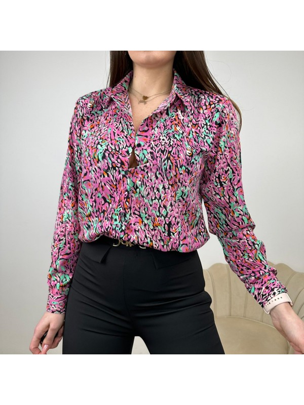 CAMICIA MULTICOLOR FUCSIA