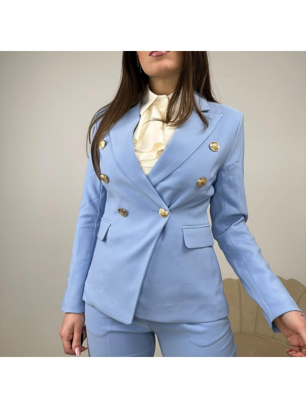BLAZER DOPPIOPETTO AZZURRO