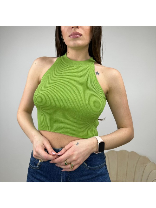CROP TOP HALTER VERDE