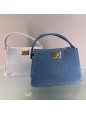 BORSA JEANS CHIARO TRAPEZIO