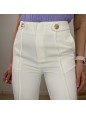 PANTALONI A ZAMPA BIANCHI