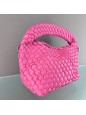 MINIBAG ECOPELLE INTRECCIATA ROSA