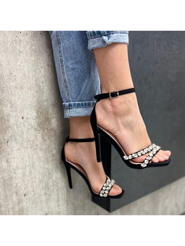 SANDALI GIOIELLO NERO