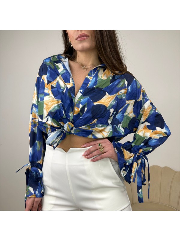 CAMICIA ASTRATTA BLU