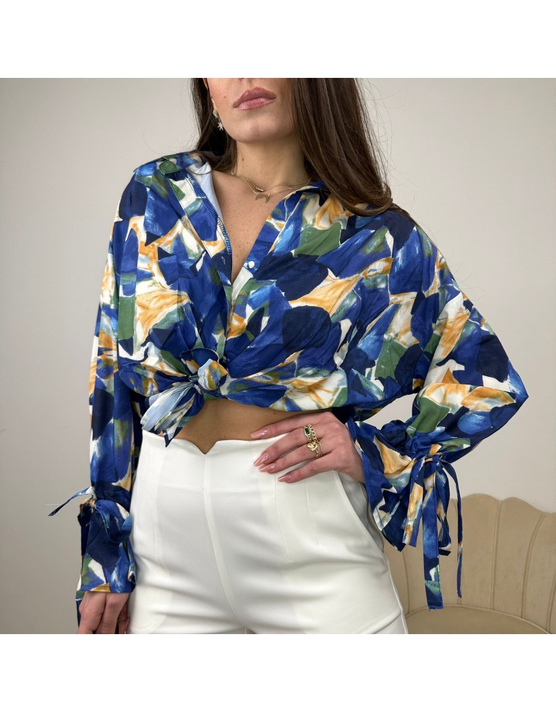 CAMICIA ASTRATTA BLU