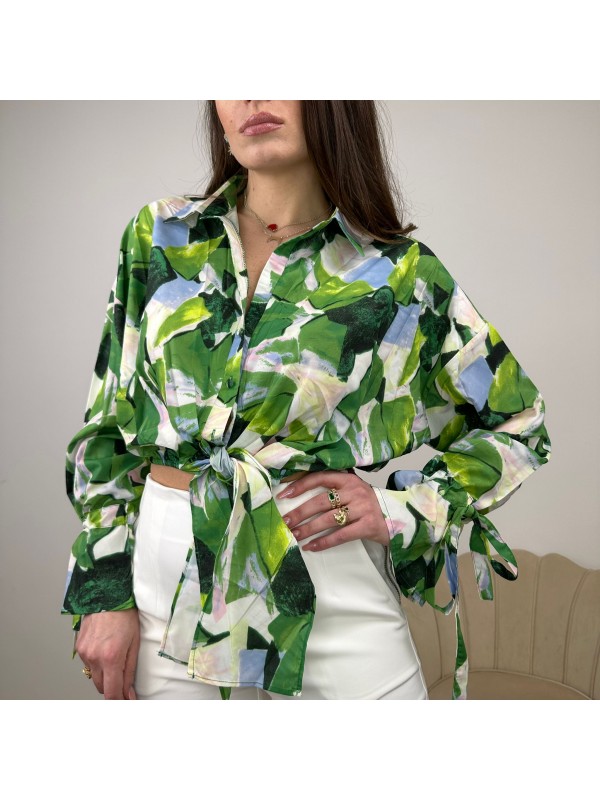 CAMICIA ASTRATTA VERDE