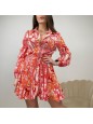 DRESS CHEMISIER FLEUR ARANCIO