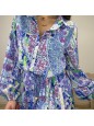 DRESS CHEMISIER FLEUR BLU