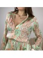 DRESS PAISLEY PRINT VERDE