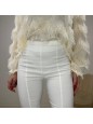 PANTALONE CON SPACCHETTI BIANCO