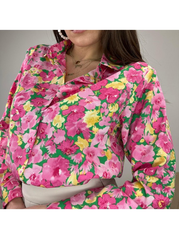 CAMICIA FIORI FUCSIA