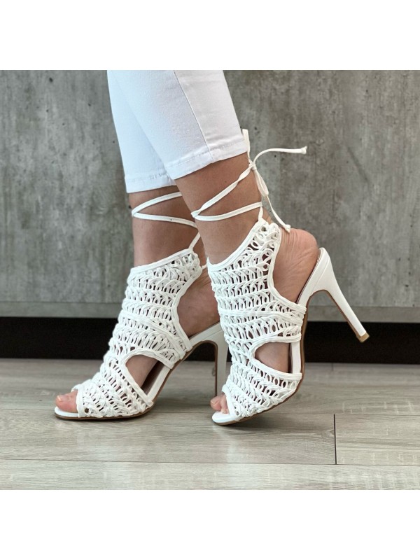 SANDALI UNCINETTO BIANCO