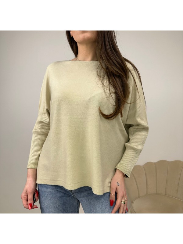 PULLOVER POLSINI LAMINATI BEIGE