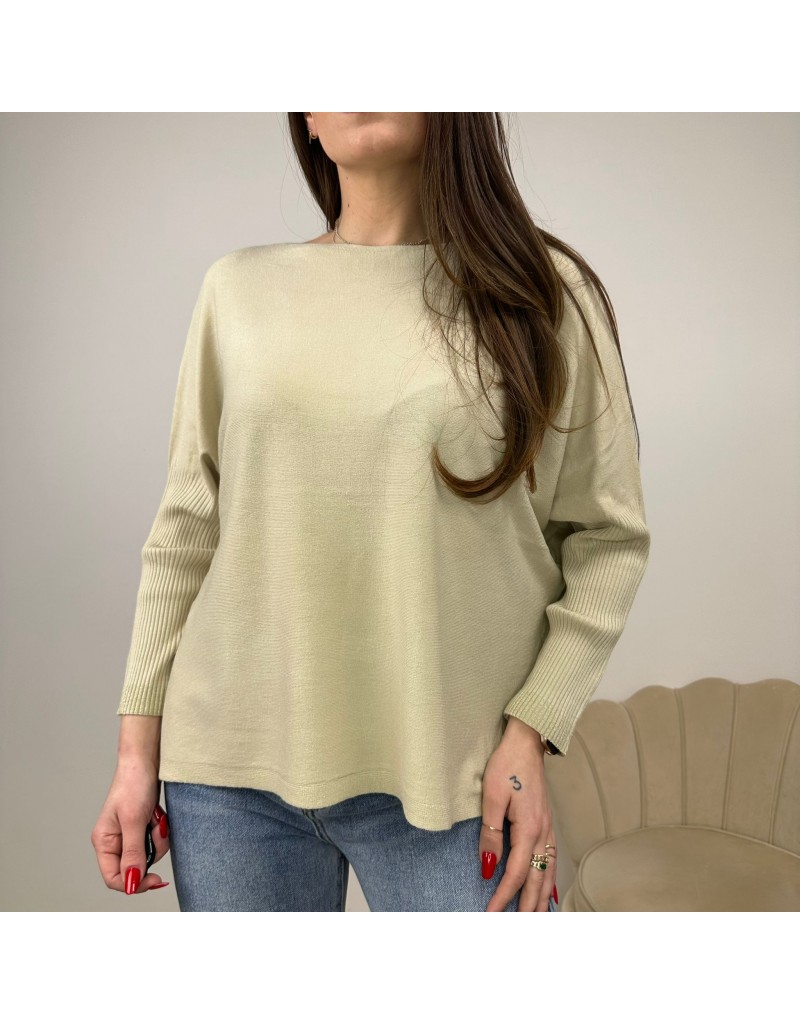 PULLOVER POLSINI LAMINATI BEIGE