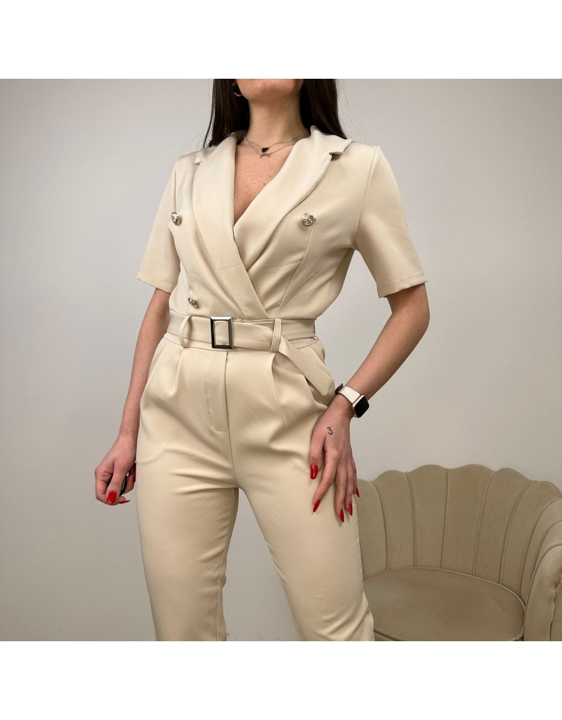 JUMPSUITE DOPPIOPETTO BEIGE