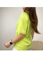 T-SHIRT BASIC CON RISVOLTO LIME
