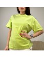 T-SHIRT BASIC CON RISVOLTO LIME