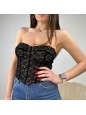 BUSTIER IN PIZZO NERO