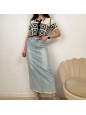 LONG SKIRT IN DENIM