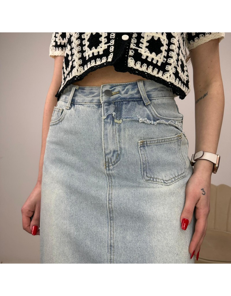 LONG SKIRT IN DENIM