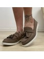 MOCASSINO CON NAPPINE BEIGE