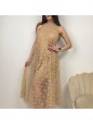 HALTER DRESS ELEGANCE BEIGE