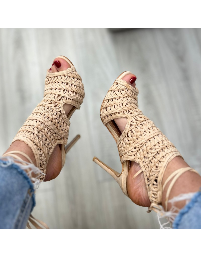 SANDALI UNCINETTO BEIGE