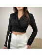 BLUSA CROP DIAMOND NERA