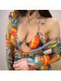 CO ORD BIKINI & COPRICOSTUME LEAF ARANCIO