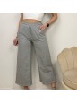PANTAFITNESS WIDE LEG GRIGIO