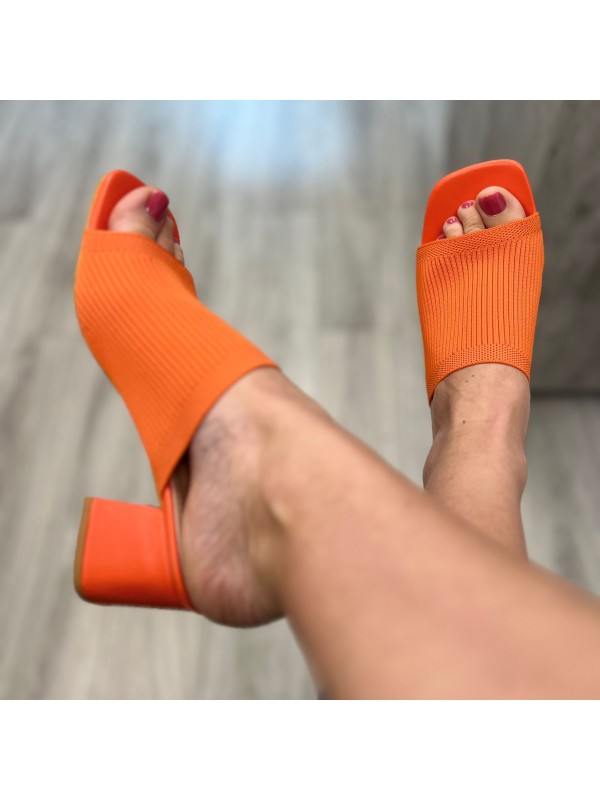 SABOT CON FASCIA LARGA ARANCIO