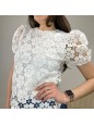 MAGLIA IN PIZZO BIANCA