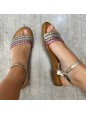 SANDALO FLAT COLORFULL ORO