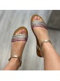 SANDALO FLAT COLORFULL ORO