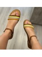 SANDALO FLAT COLORFULL CAMEL