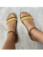 SANDALO FLAT COLORFULL CAMEL