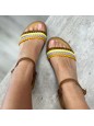 SANDALO FLAT COLORFULL CAMEL