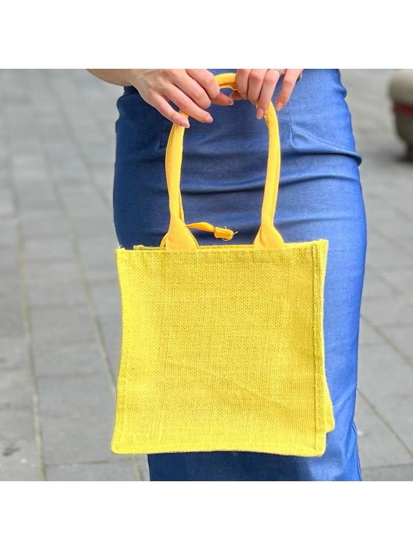 BORSA IN JUTA GIALLA