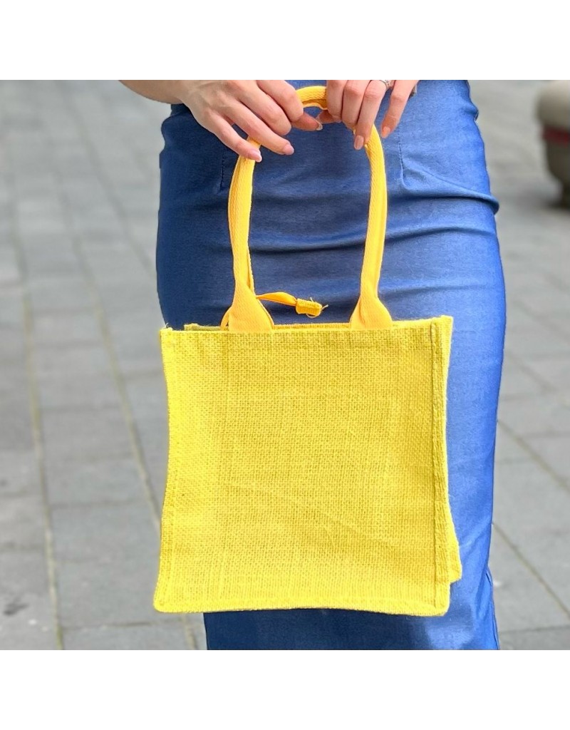 BORSA IN JUTA GIALLA