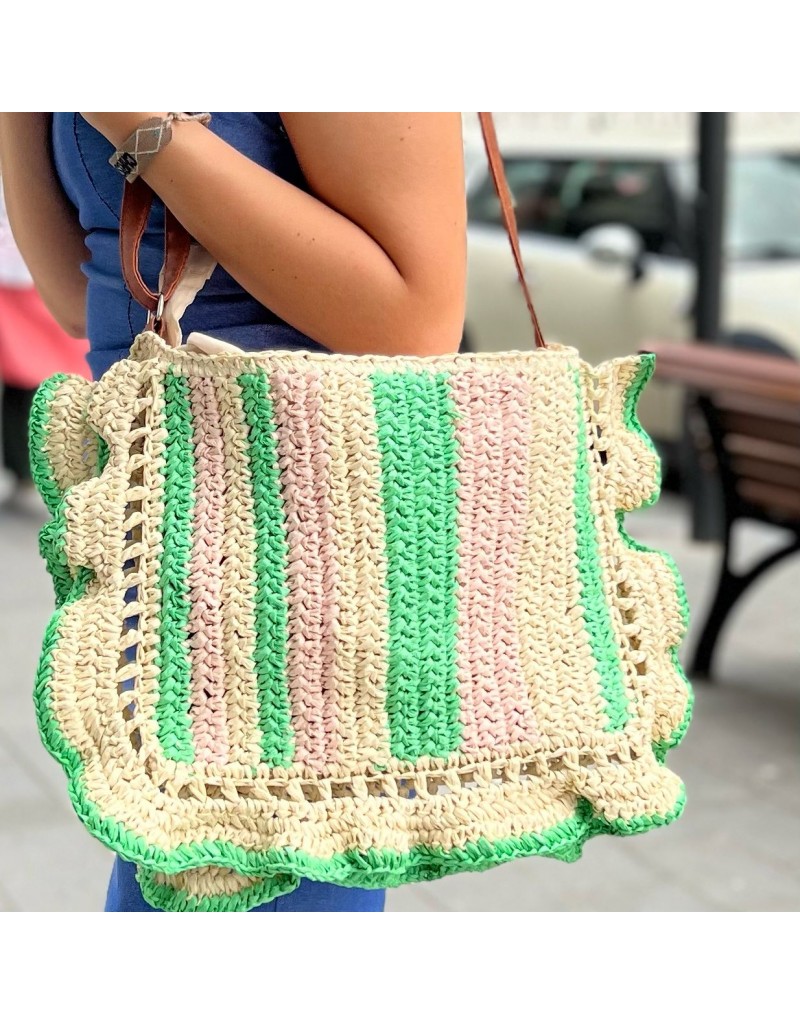 BORSA BICOLORE VERDE