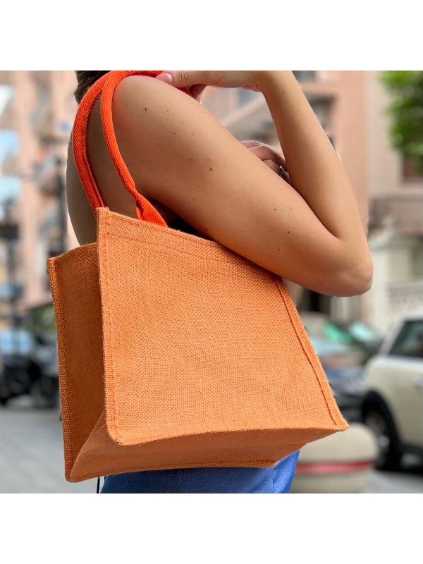 BORSA IN JUTA ARANCIO