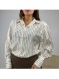 CAMICIA RIGHE BEIGE