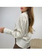 CAMICIA RIGHE BEIGE