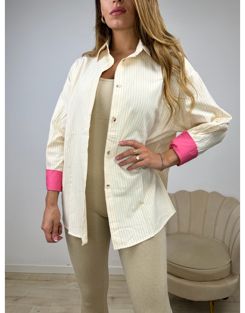 CAMICIA MAROL CON FUCSIA