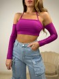 FASCIA CROP TOKYO MAGENTA